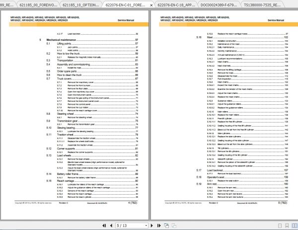 Caterpillar Lift Truck NR20N2H Service Manuals 3