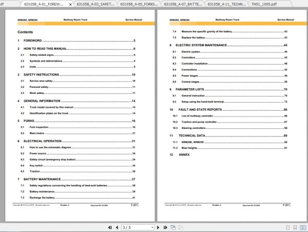 Caterpillar Lift Truck NRM25K Service Manuals 2