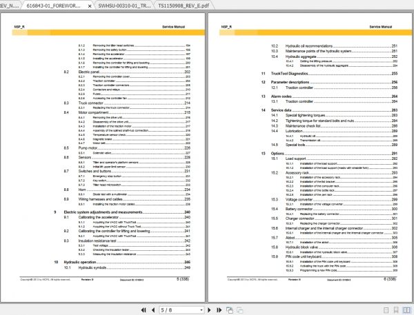 Caterpillar Lift Truck NSP12N2R Service Manuals 2