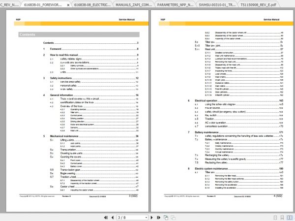 Caterpillar Lift Truck NSP14N2I Service Manuals 2