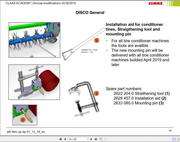 Claas Agricultural Annual Modifications 2018 2019 Training Documenten 2