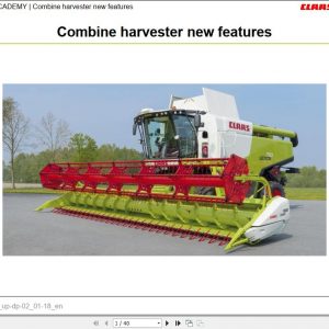 Claas Agricultural Combine Harvaester New Features Training Documenten 1
