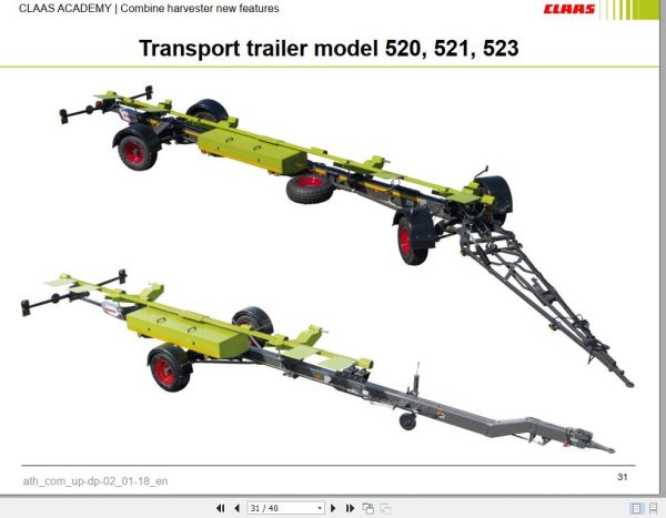 Claas Agricultural Combine Harvaester New Features Training Documenten 3