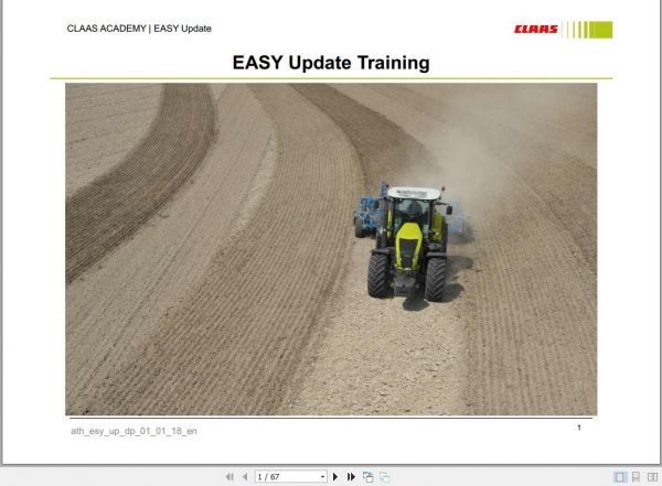 Claas Agricultural EASY Update Trainining Documenten 1