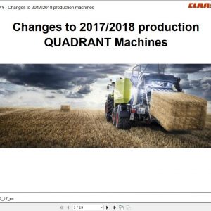 Claas Agricultural QUADRANT 5300 5200 4200 Training Documenten 1