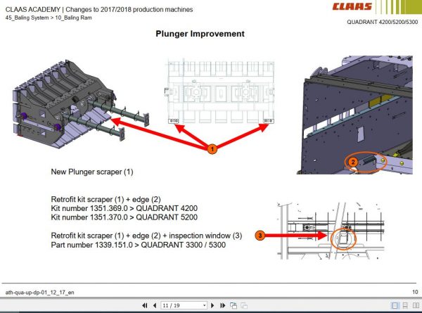 Claas Agricultural QUADRANT 5300 5200 4200 Training Documenten 2