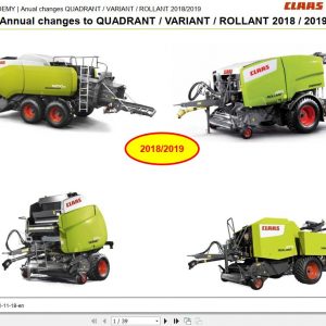 Claas Agricultural Quadrant Variant Rollant Training Document 1