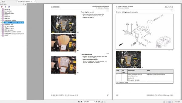 Claas Rollant 454 455 Uniwrap Repair Manual 3