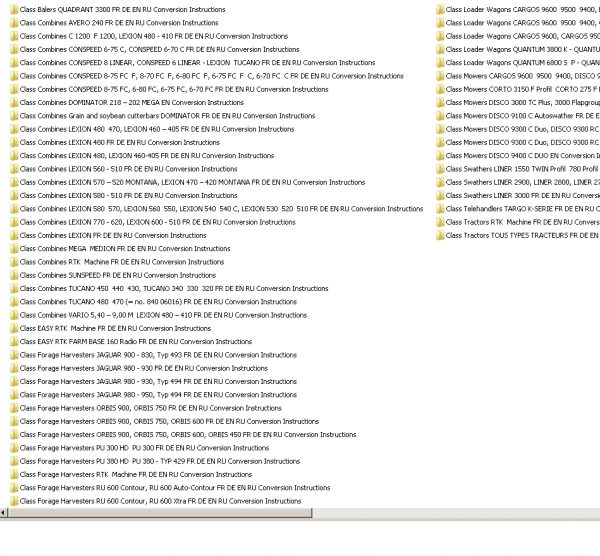Class Agricultural Full Models PDF DVD Manuals 3