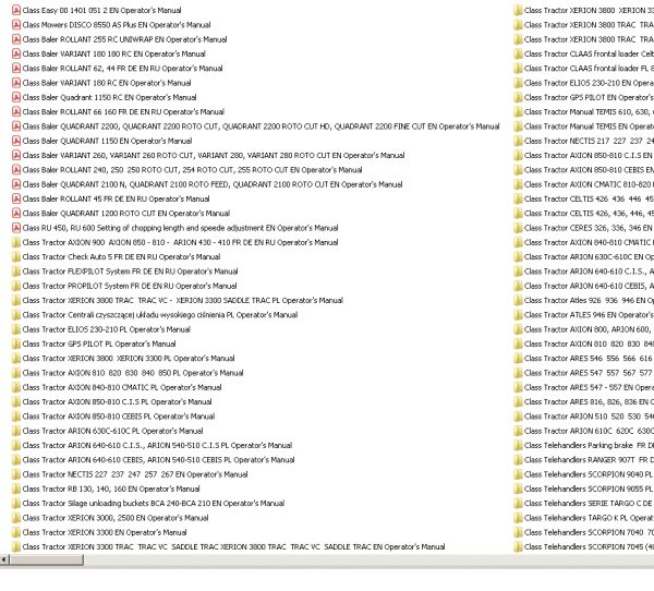 Class Agricultural Full Models PDF DVD Manuals 5