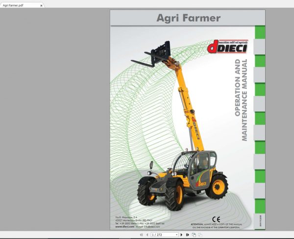 DIECI Agri Farmer Operation Maintenance ManualAXH1152 1