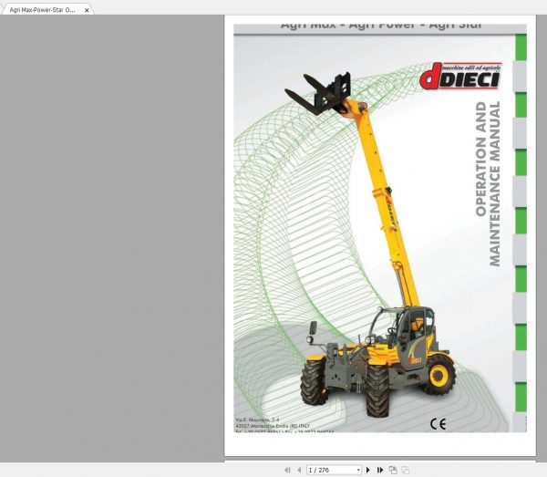 DIECI Agri Max Power Star Operation Maintenance Manual 1