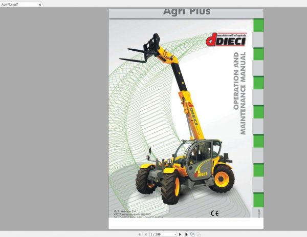 DIECI Agri Plus Operation Maintenance ManualAXH1140 1