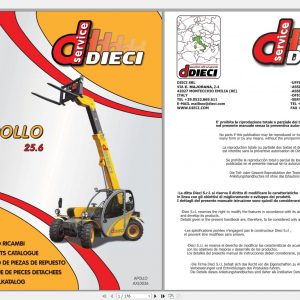 DIECI Apollo 256 Spare Parts CatalogAXL0036 1