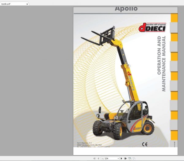 DIECI Apollo Operation Maintenance ManualAXH1147 1