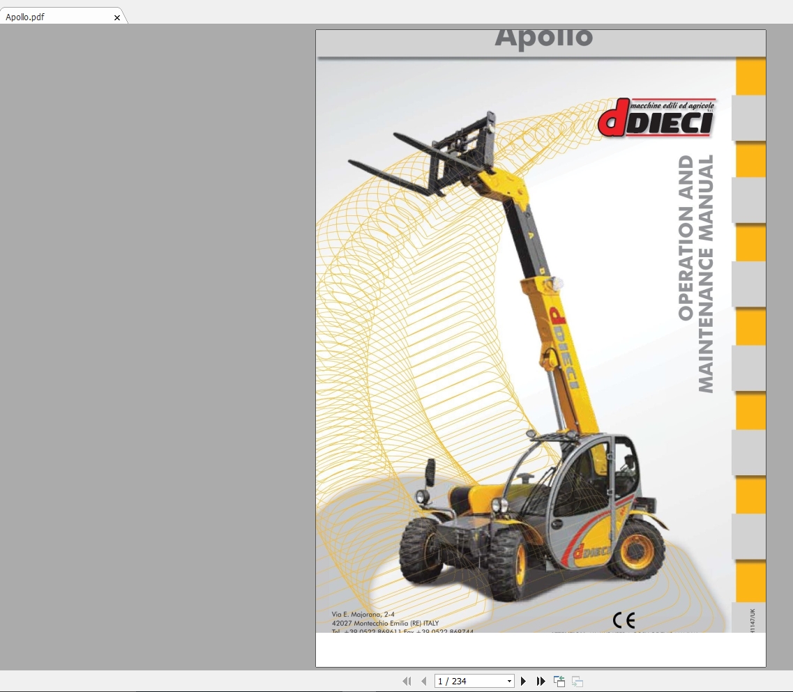 DIECI Apollo Operation Maintenance ManualAXH1147 1