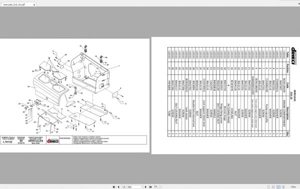DIECI Hercules 21010 Spare Parts Catalog 2