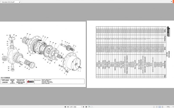 DIECI Hercules 21010 Spare Parts Catalog 3
