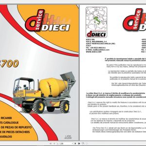 DIECI L 4700 Spare Parts CatalogAXL2001 1