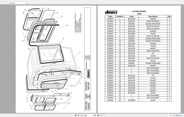 DIECI L 4700 Spare Parts CatalogAXL2001 2