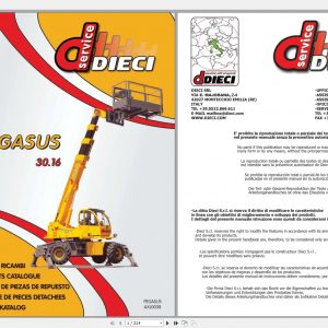 DIECI Pegasus 3016 Spare Parts CatalogAXL0038 1