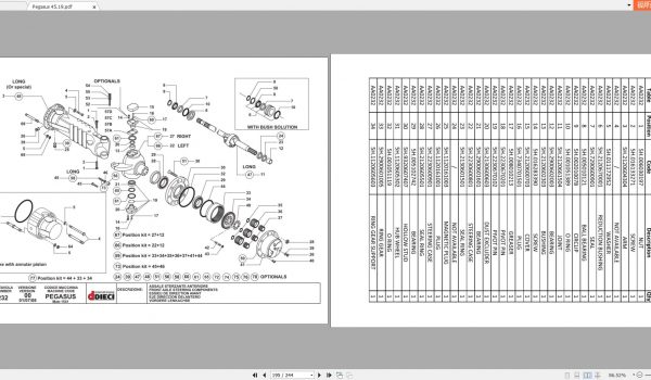 DIECI Pegasus 4519 Spare Parts CatalogAXL0054 3