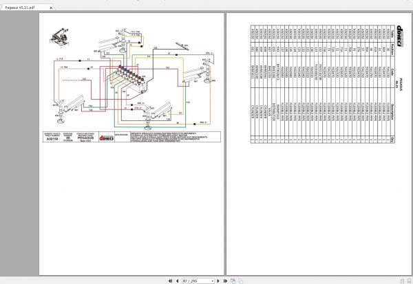 DIECI Pegasus 4521 Spare Parts CatalogAXL0055 2