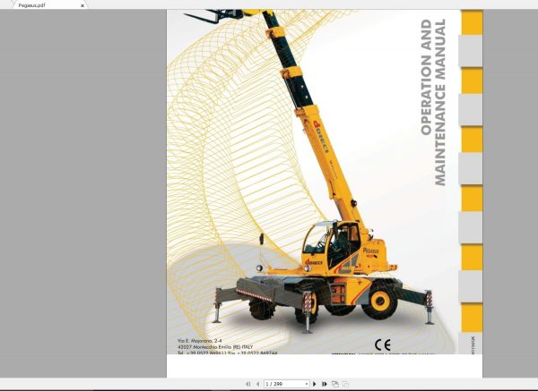 DIECI Pegasus Operation Maintenance ManualAXH1154 1