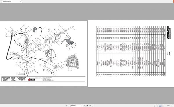 DIECI XRM 519 Spare Parts CatalogAXL0045 2