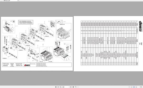 DIECI XRM 621 Spare Parts CatalogAXL0046 3