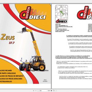 DIECI Zeus 377 Spare Parts CatalogAXL0030 1