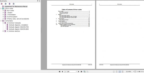 Doosan DCD 200 300 CDCD01 01GB Suplement Maintenance Manual Error Code SchematicEN