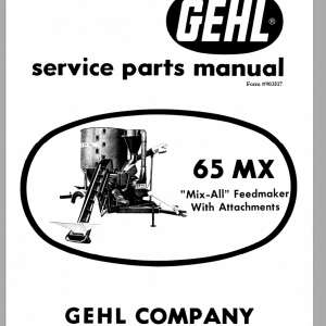 GEHL 65 MX Service Parts Manual903517 1