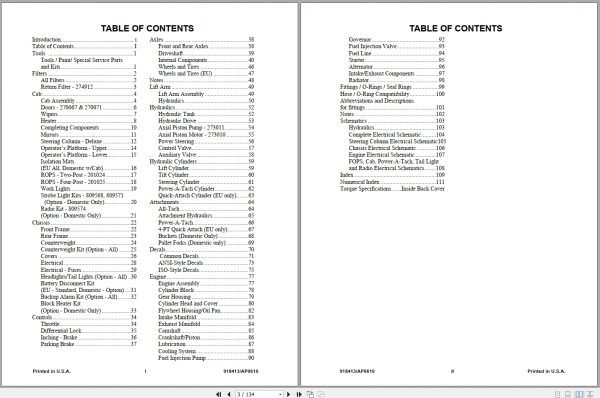 GEHL Articulated Loader AL340 Parts Manual918413 2