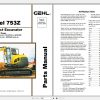 GEHL Compact Excavator 753Z Parts Manual 1