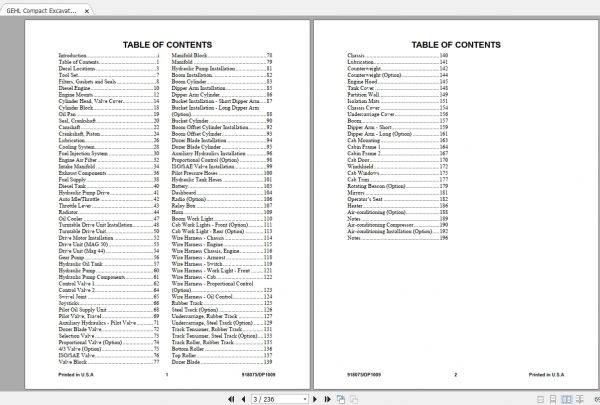 GEHL Compact Excavator 753Z Parts Manual 2 1
