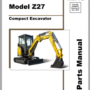 GEHL Compact Excavator Z27 Part Manual50940091 1