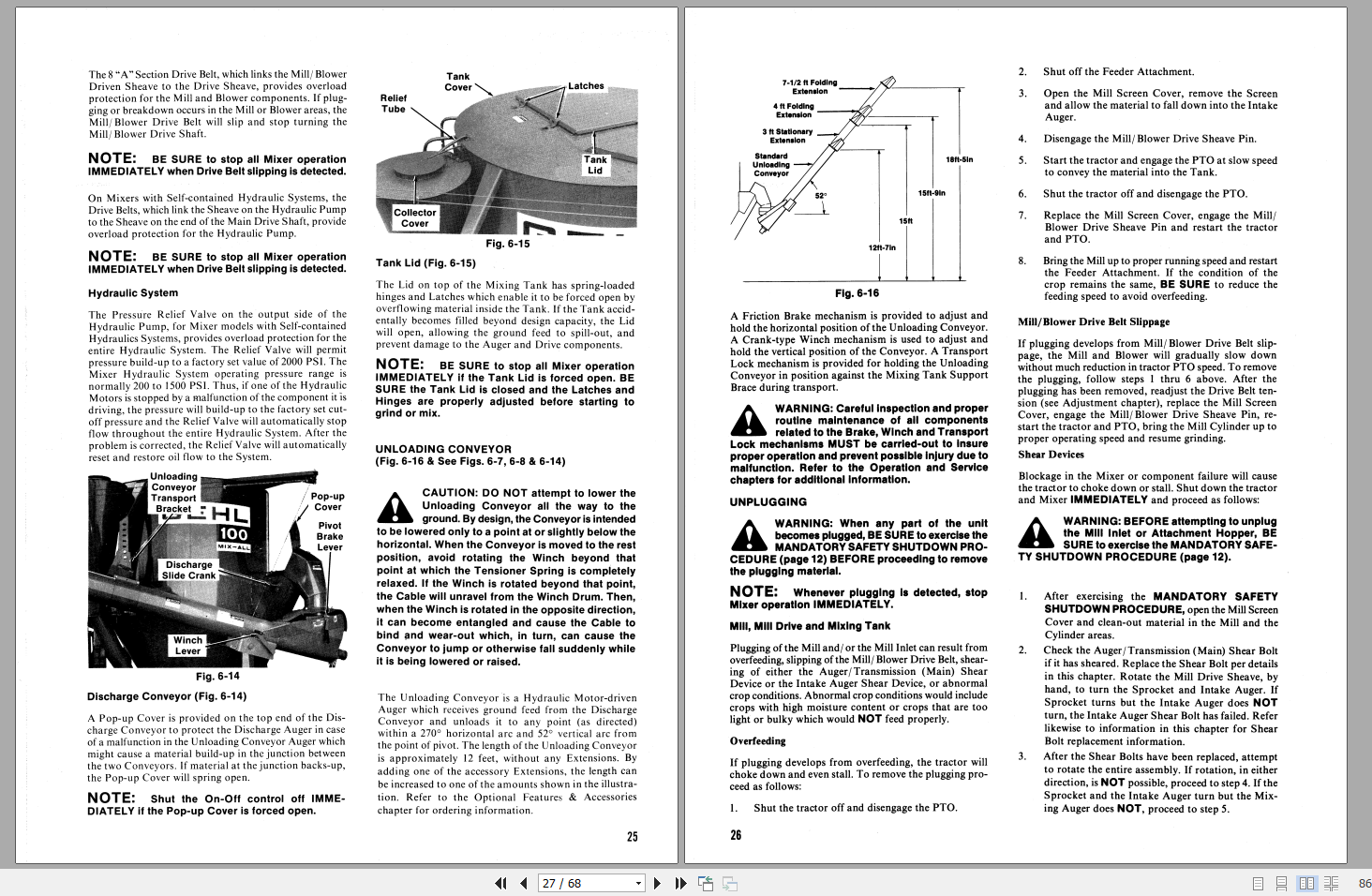 GEHL MixAll Mixer 100 Operators Manual