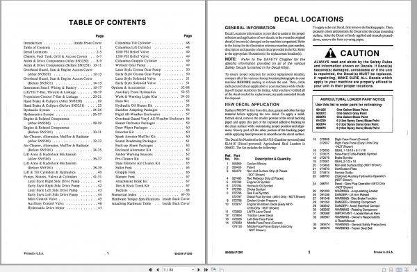 GEHL Skid Loader 4510 Service Parts Manual904059 2