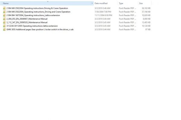 Grove Mobile Crane GMK3055 Operating instructions Maintenance Manual1