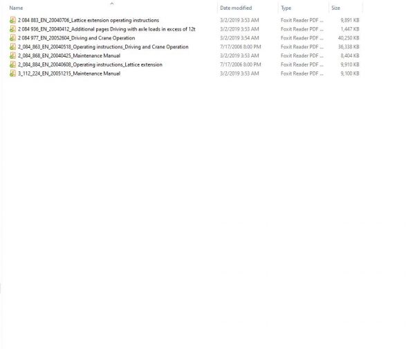 Grove Mobile Crane GMK4075 1 Operating instructions Maintenance Manual1