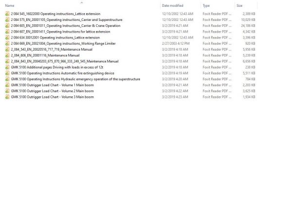 Grove Mobile Crane GMK5100 Operating instructions Maintenance Manual1
