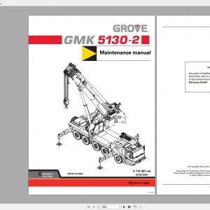 Grove Mobile Crane GMK5130 2 Operating instructions Maintenance Manual2