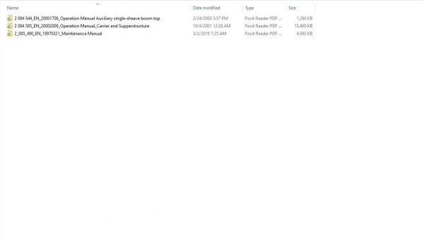 Grove Mobile Crane GMK6200 Operating instructions Maintenance Manual1