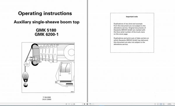 Grove Mobile Crane GMK6200 Operating instructions Maintenance Manual2