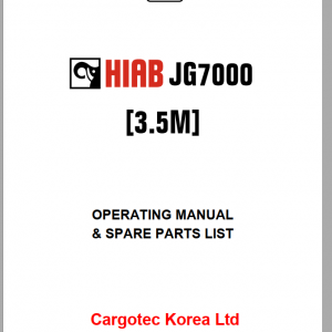 HIAB Jet Grabber JG7000 Operating Manual Spare Parts ListEN 1