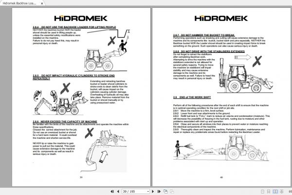 Hidromek Backhoe Loaders HMK102B102S Operating and Maintenance Manual 3