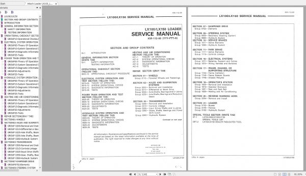 Hitachi Loader LX100LX150 Service Manual Schematics 1