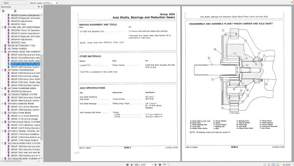Hitachi Loader LX100LX150 Service Manual Schematics 3