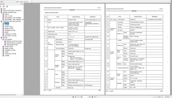 Hitachi Loader LX30 Workshop ManualKM114 00 2